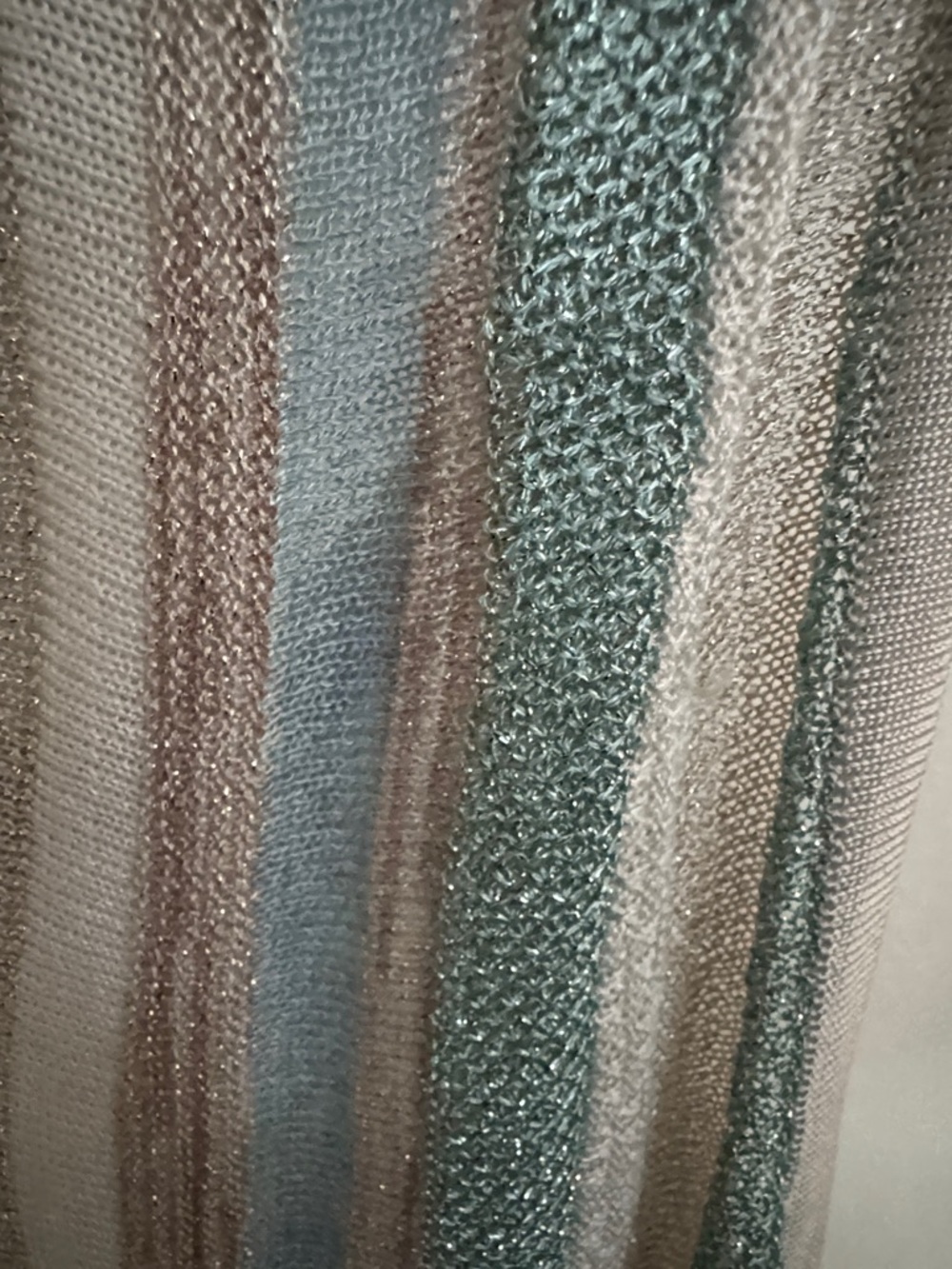 White House Black Market Cream, Teal & Beige Striped Sleeveless Tank - Picture 5 of 5